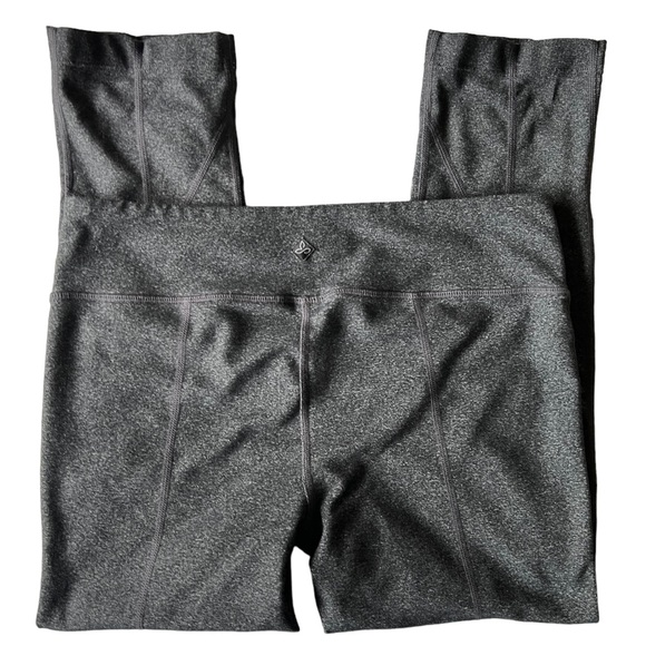 Prana Pants - Prana Leggings Cropped Gray Crisscross Seams Size Medium
